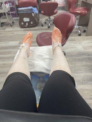 Number 8 pedicure wax felt soo good !!