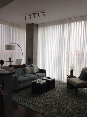 Sheer Vertical Shades and Interior by Interior Window Coverings Plus!