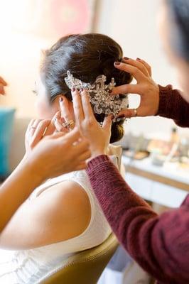 Wedding hair and makeup by Rizza Floreza