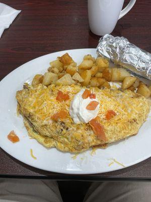 Beef Fajita omelette