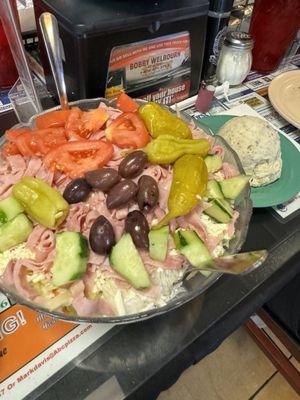 Greek Dinner Salad with Potato Salad very good 9/25/24