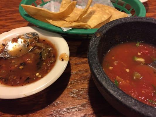 Complimentary chips and salsa before your meal.