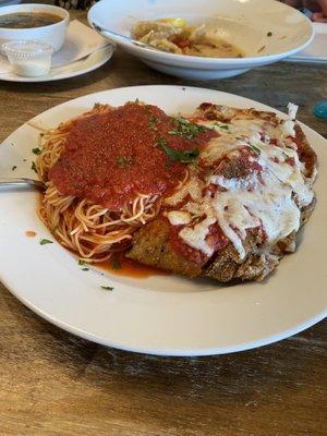 Eggplant Parmigiana was delicious