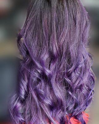 Purple balayage