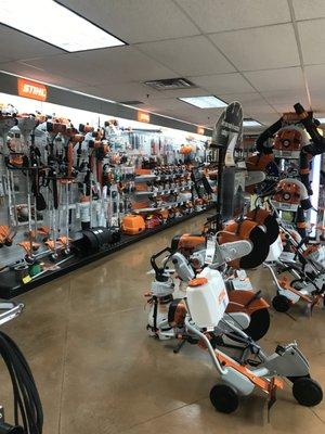 We service what we sell! We carry a full line of Stihl power tools!