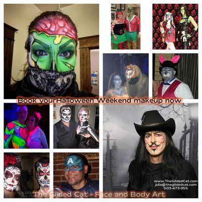 Now booking Halloween weekend private appointments for face and body painting.