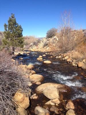 The trail close to town