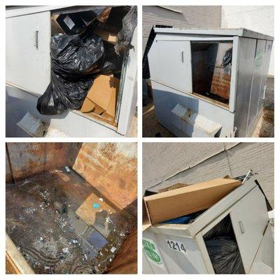 Request by commercial company to remove all trash from container