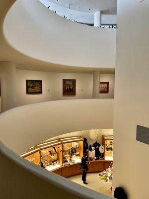 A view of spiral walkway and the gift shop below !