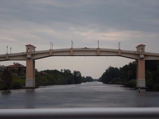 Bridge that the boat rides under