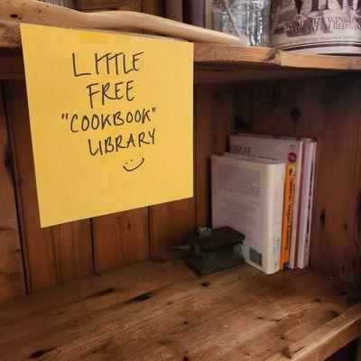 Little Free Cookbook Library.

Take what you'd like, leave what you can!