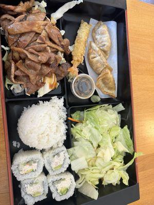 Pork teriyaki bento