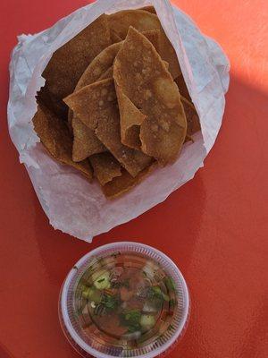 Torta bag with a small sample of pico.