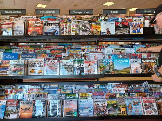 The vast selection of magazines