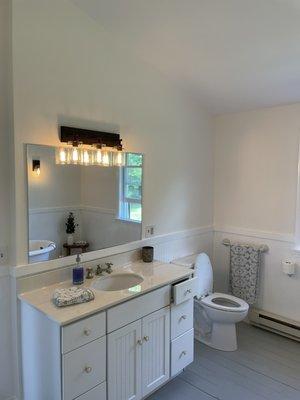 Fresh new paint! Master bathroom.