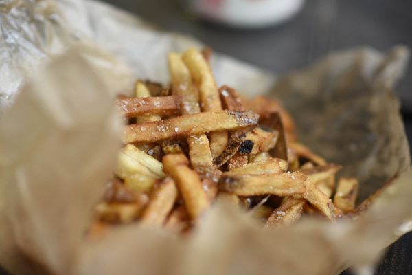 Fries + dipping sauces (not pictured) galore