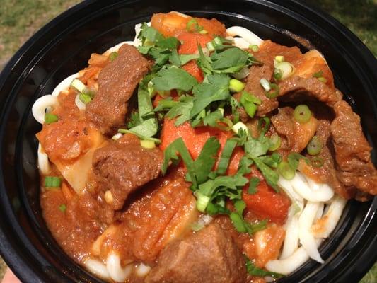 Guinness Beef Stew over Udon