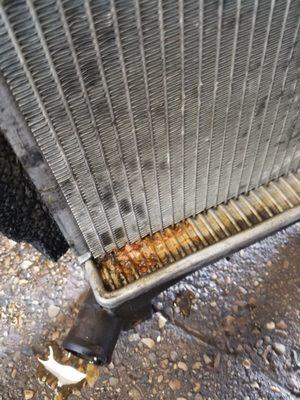 Leaking radiator