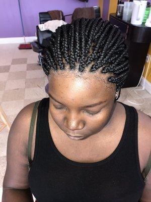 Small individual braids @ dominion Afrika Express Hairbraiding