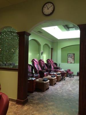 They have 10 pedicure chairs total.