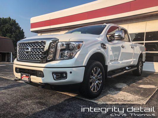 PPF (paint protection film) to protect front from rock chips Nissan Titan