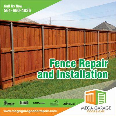 Contact us for all type of Fence Repair & Installation!