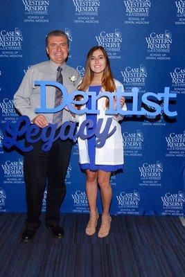 Dr. Farian with his daughter, Adriana, who is currently attending Case Western Reserve Dental School.