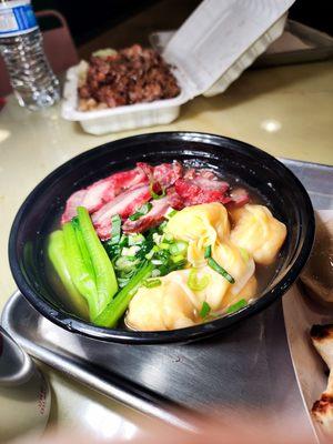 Wonton Noodle Soup* with Chinese BBQ pork added