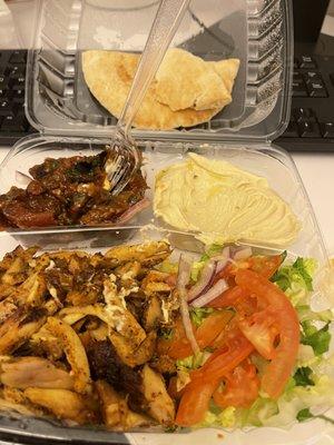 Chicken Shawarma with egg plant