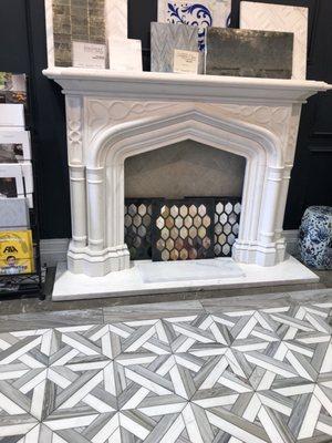 Tile and fire place