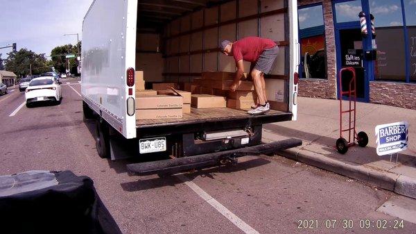 Blocking the bike lane with a big ass tortilla truck, as usual.