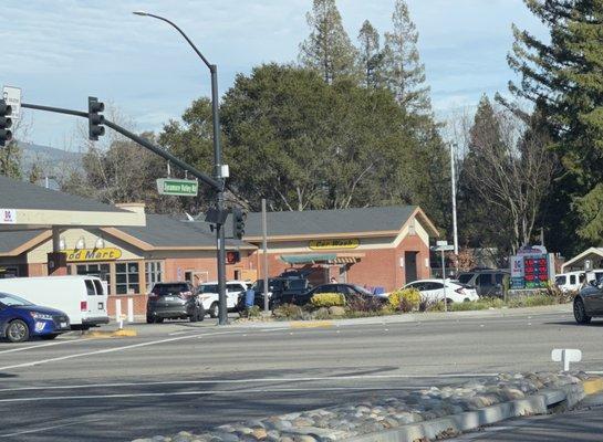 Gas station as seen from the corner of San Ramon Valley Road and Sycamore Valley Road