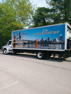 Clark & Sons Moving trucks vary from 26 ft all the way down to 16 ft all sizes are available upon request