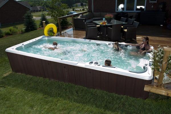 The year round perfect pool for both the everyday athlete and the Family from  HydroPool Swim Spas