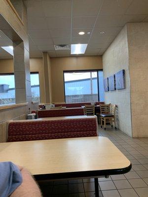 Seating area in the Dairy Queen at Wichita Falls, Texas.