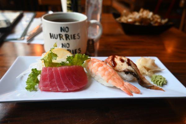 Tuna Maguro Eel Unagi Shrimp Ebi