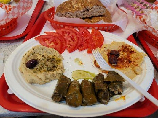 Rock hard stuffed grape leaves