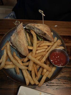 Steak sandwich. So juicy