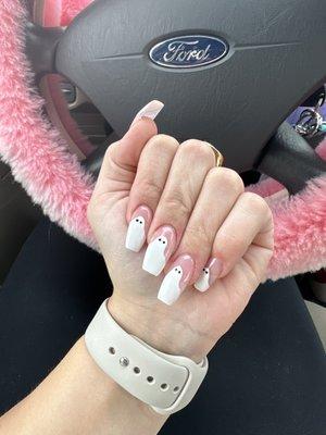 ghost french tip nails