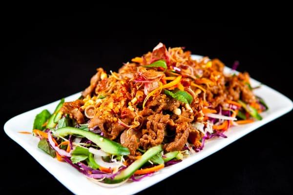 Spicy beef salad