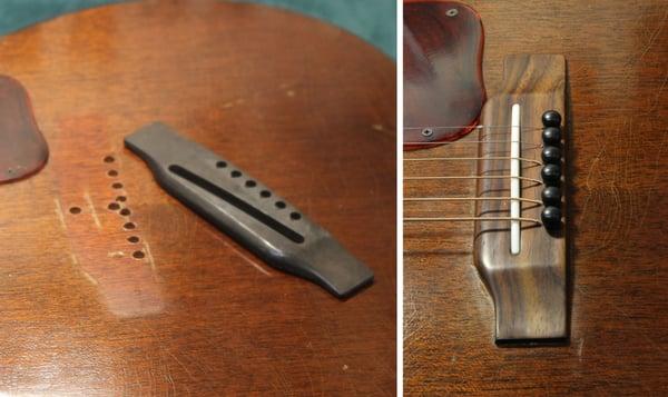 Custom Gibson bridge replacement