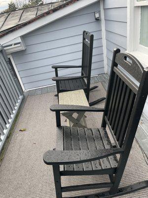 Rocking chair right outside.