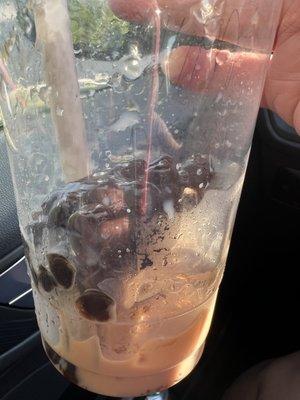 Big clump of boba that was old... waay too soft Boba.