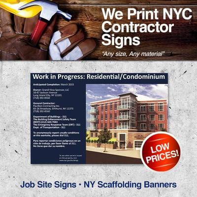 We print Contractor Signs, Who Designs NY