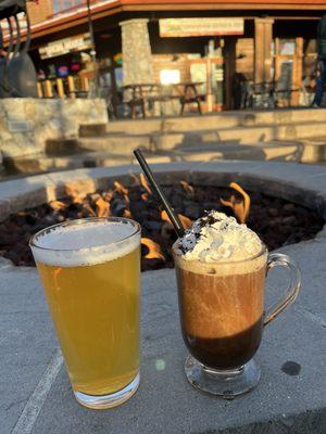 IPA and a hot boozy tiramisu