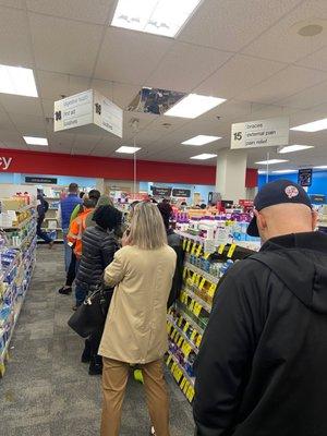 Typical line to pick up meds