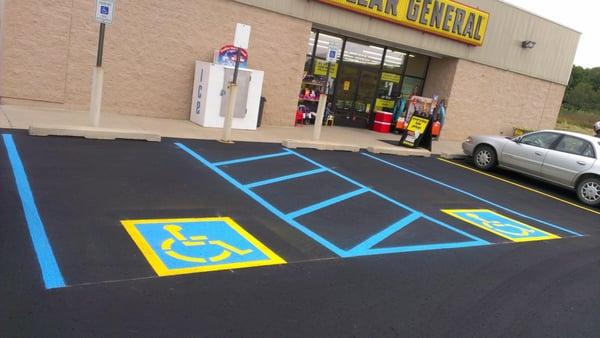 Ask for the Handi cap upgrade when you have your pavement striped or marked