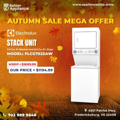 Laundry Center  Sale Appliance Store, Autumn Sale Offer.
Used Appliance Store