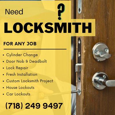 First Response Locksmith Brooklyn New York For Auto And home lockouts.