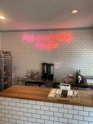 Entrance inside the bakery